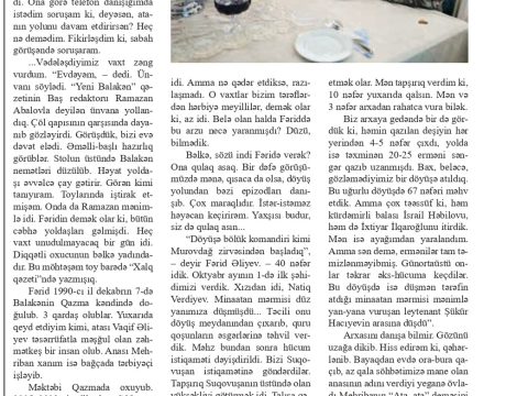 🕊️ Qəhrəmanlıq qələmin gücü ilə yaşayır Xalq Balakəndən yazır